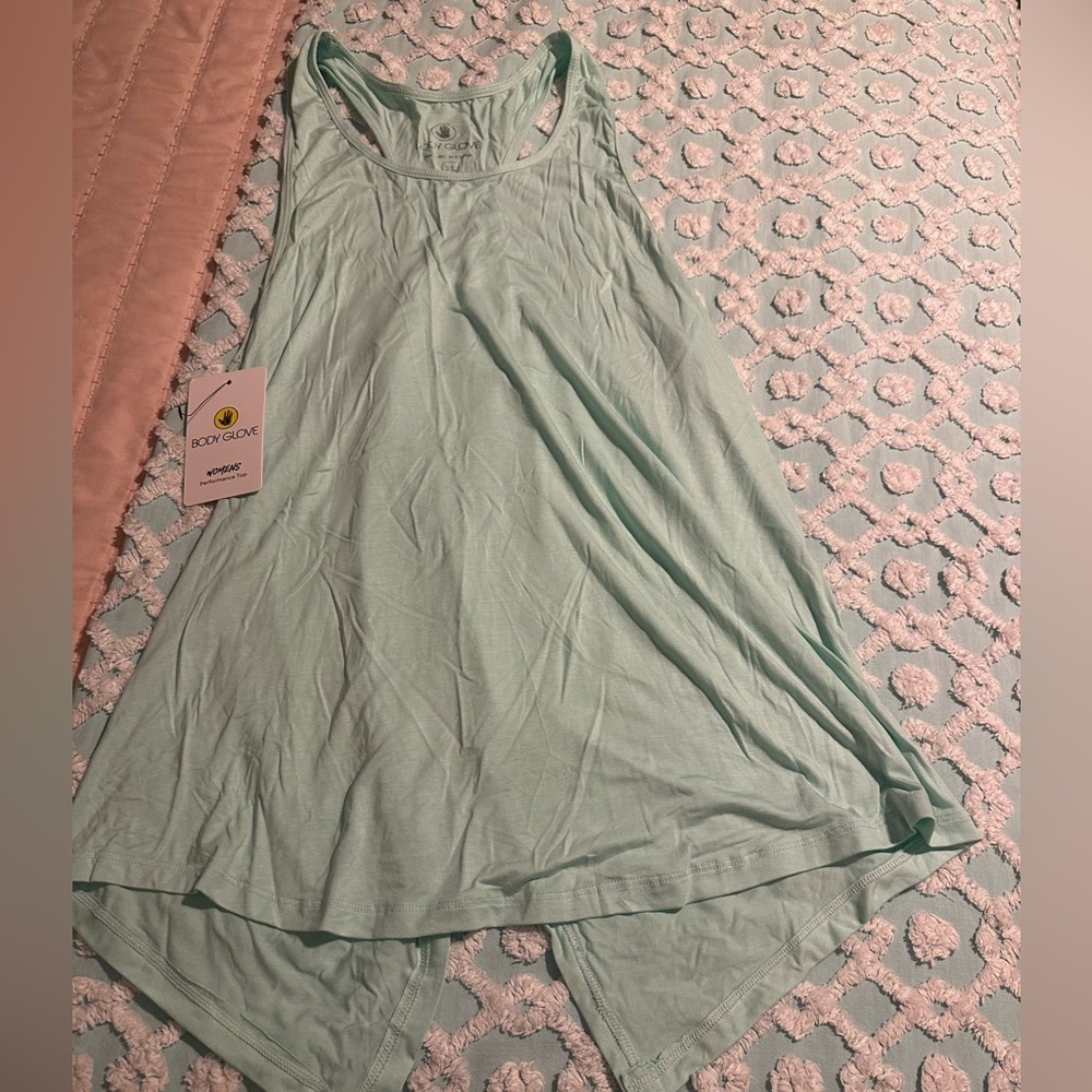 Lot of 2 BODY GLOVE Light Teal Tank Tops w/open backs sz XL - NWT - Picture 2 of 7